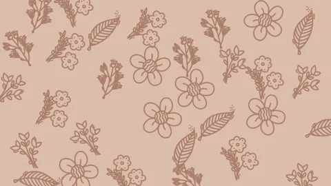 Floral Pattern Background with Delicate Flowers and Leaves. Stock Footage 321856384