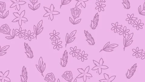 Floral Pattern Background with Delicate Flowers and Leaves. Stock Footage 321856424