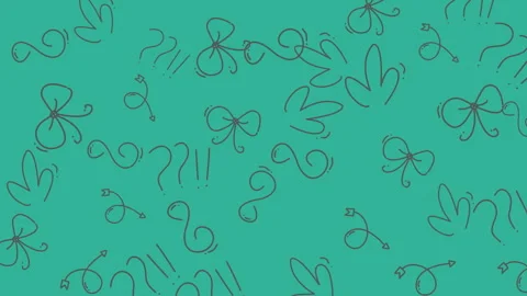 Floral Pattern Background with Delicate Line Art Design. Stock Footage 322987653