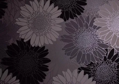 Floral pattern for background, grainy texture, flower drawing Stock Photos