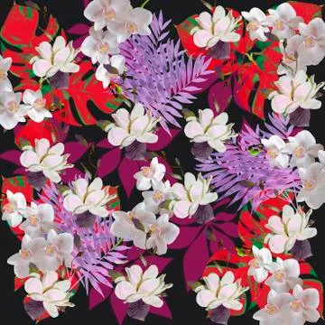 Floral pattern background Stock Photos