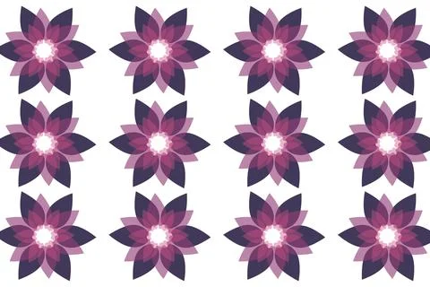Floral pattern background with purple and dark purple flower blossoms design Stock Illustration