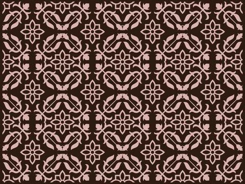 Floral pattern background, traditional design batik pattern vector 스톡 일러스트