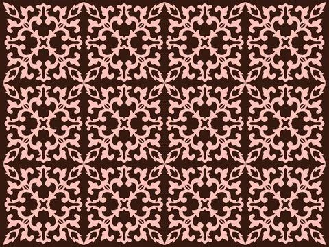 Floral pattern background, traditional design batik pattern vector 스톡 일러스트