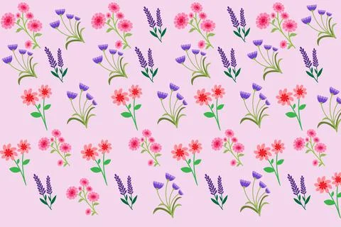 Floral Pattern Background Vector Stock Illustration