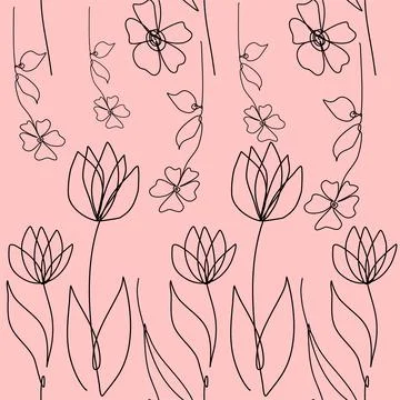 Floral Pattern Background Vector Stock Illustration