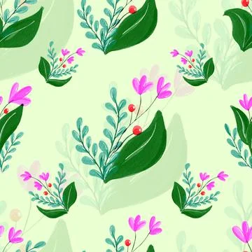Floral Pattern Background Vector Stock Illustration
