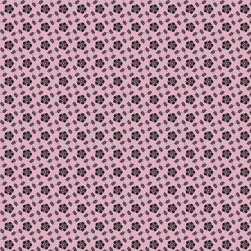Floral Pattern with Black Flowers イラスト素材