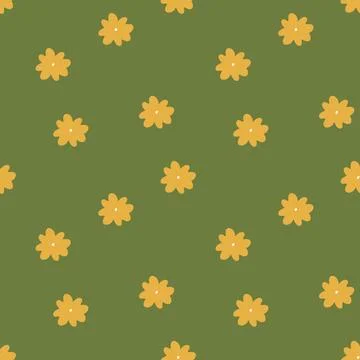 Floral pattern in boho style, minimalism. Pattern with wildflowers Stock Illustration