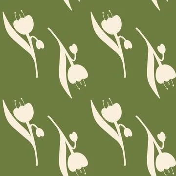 Floral pattern in boho style, minimalism. Pattern with wildflowers Illustrazione stock