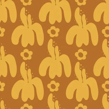 Floral pattern in boho style, minimalism. Pattern with wildflowers Stock Illustration