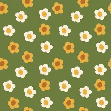 Floral pattern in boho style, minimalism. Pattern with wildflowers Illustrazione stock
