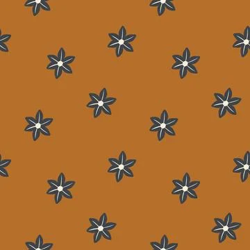 Floral pattern in boho style, minimalism. Pattern with wildflowers Illustrazione stock