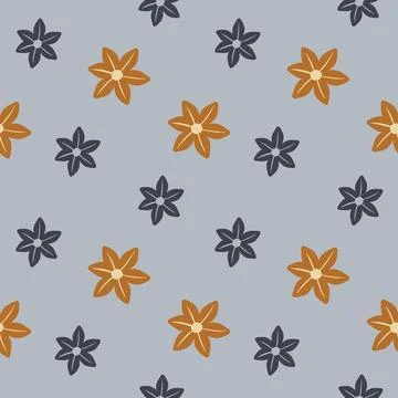 Floral pattern in boho style, minimalism. Pattern with wildflowers Illustrazione stock