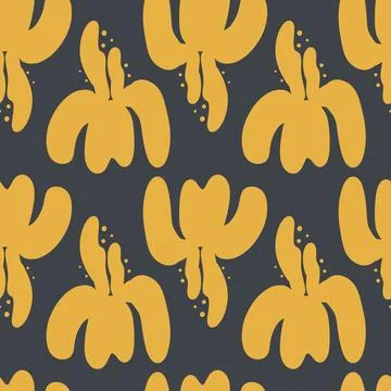 Floral pattern in boho style, minimalism. Pattern with wildflowers Stock Illustration