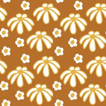 Floral pattern in boho style, minimalism. Pattern with wildflowers 스톡 일러스트