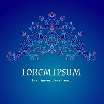 Floral pattern border vector Stock Illustration