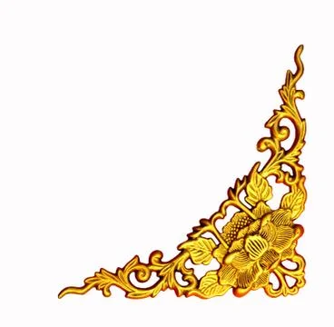 Floral pattern carving Stock Photos