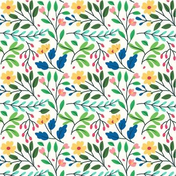 Floral pattern collection concept Stock Illustration