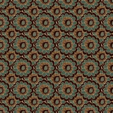 Floral pattern on dark background Stock Illustration