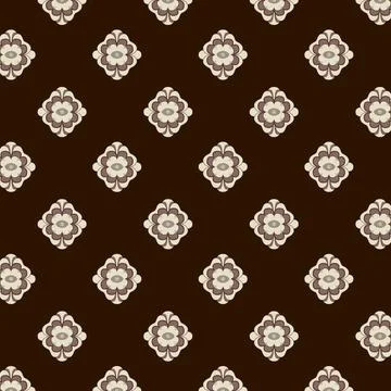 A floral pattern on a dark background Stock Illustration