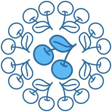 Floral pattern for decorating ceramic tiles in Spanish Azulejo style, blue ve Stock Illustration