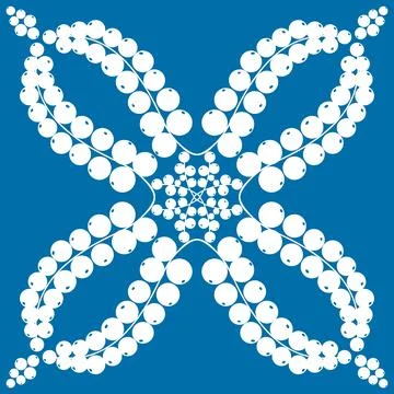 Floral pattern for decorating ceramic tiles in Spanish Azulejo style, blue il Illustrazione stock