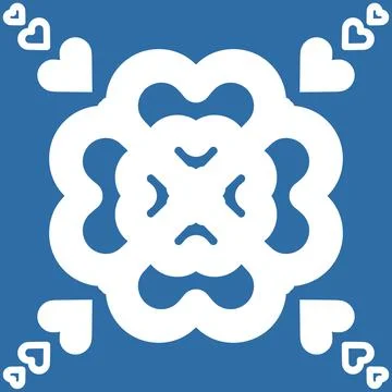 Floral pattern for decorating ceramic tiles in Spanish Azulejo style, blue ve Illustrazione stock