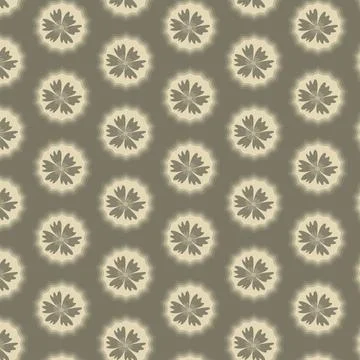 Floral Pattern Design in Earth Tones Stock Illustration