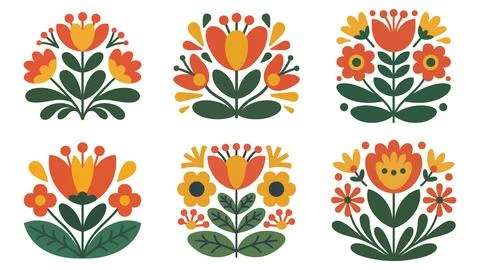 Floral pattern design element. Vector illustration. Stock Illustration