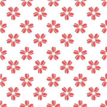 Floral pattern design with flower shape in flat style for textile or printi.. Stock Illustration