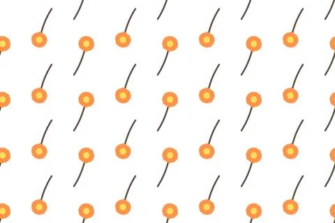 Floral pattern design with flower shape in flat style for textile or printi.. Illustrazione stock