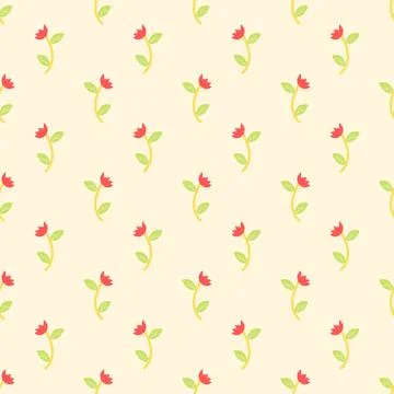 Floral pattern design with flower shape in flat style for textile or printi.. Illustrazione stock