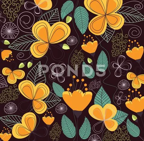 Floral pattern design イラスト素材