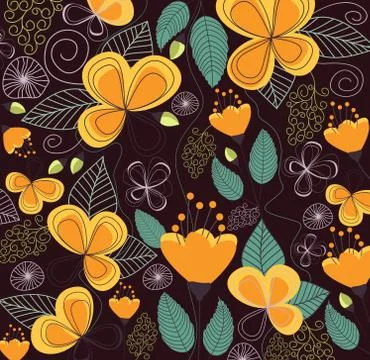 Floral pattern design Illustrazione stock