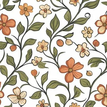 Floral Pattern Design Stock Illustration