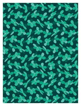 Floral pattern design with overlapping transparent petals on dark green bac.. Stock Illustration