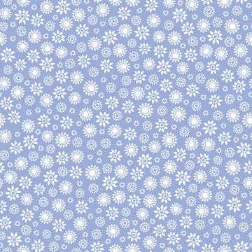 Floral pattern design. Vector seamless repeat of ditsy flowers. Stock Illustration
