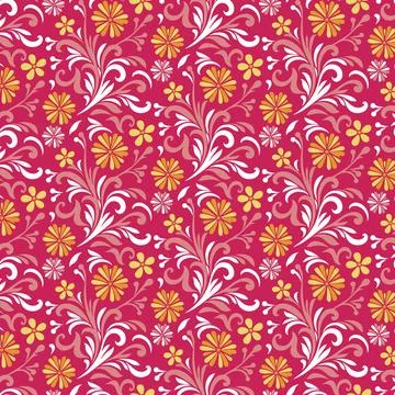 Floral pattern for digital print wallpaper bedding and textile designs Stock Illustration