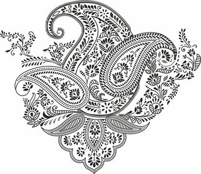 Floral pattern element, indian ornament Stock Image Stock-Illustration