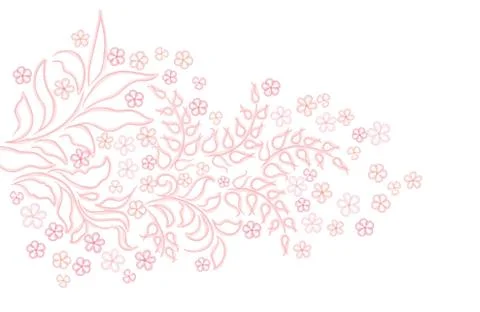 Floral pattern. Flower background. Flourish garden border Stock Illustration