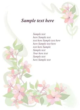 Floral pattern. Flower background. Spring flourish card. Stock Illustration