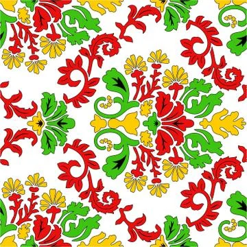 Floral pattern Flower leaf ornamental background Flourish 스톡 일러스트