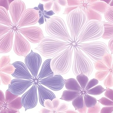 Floral pattern. Flower seamless background. Gentle bloom ornamental garden Illustrazione stock
