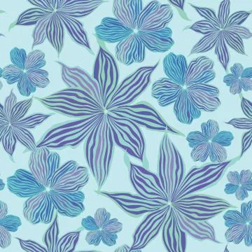 Floral pattern. Flower seamless background. Flourish ornamental garden Stock Illustration