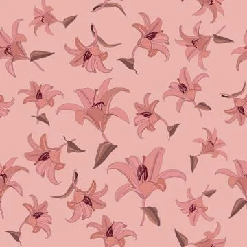 Floral pattern. Flower seamless background. Flourish ornamental garden Stock Illustration