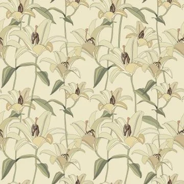 Floral pattern. Flower seamless background. Flourish ornamental garden Stock Illustration