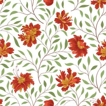 Floral pattern. Flower seamless background. Flourish fall garden texture 스톡 일러스트