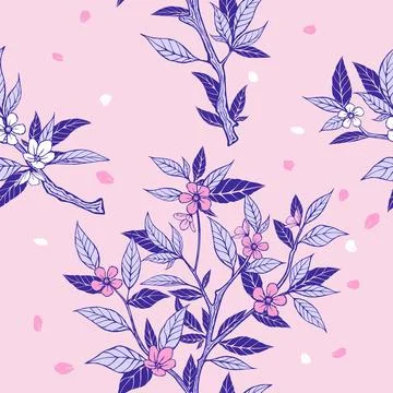 Floral pattern. Flower seamless background. Stock Illustration