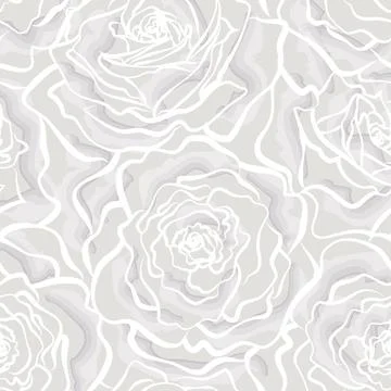 Floral pattern. Flower seamless background. Flourish ornamental garden Stock Illustration